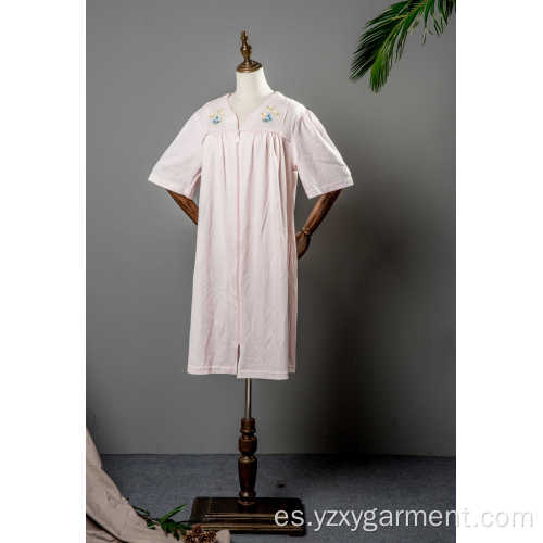 Camisón de algodón blanco de mujeres